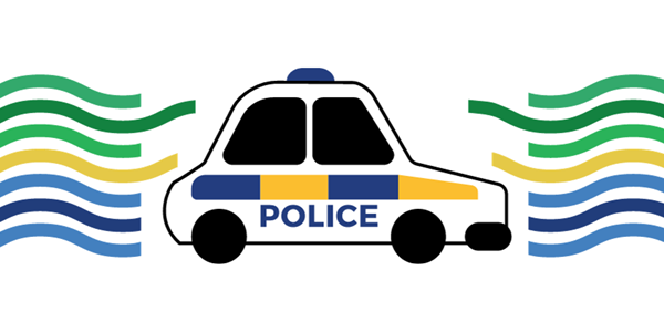 Illustration of a police car
