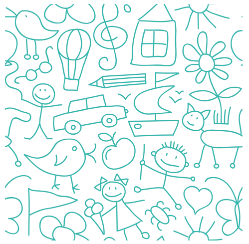 A pattern of childrens drawings